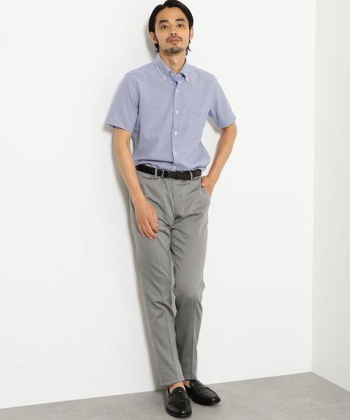 green label relaxing（グリーンレーベルリラクシング）の「COOL MOTION バーズアイ NP パンツ【接触冷感】◆（スラックス・メンズ・ライトグレー/ベージュ・SMALL/MEDIUM/LARGE/X-LARGE/X-SMALL）」の6枚目の写真