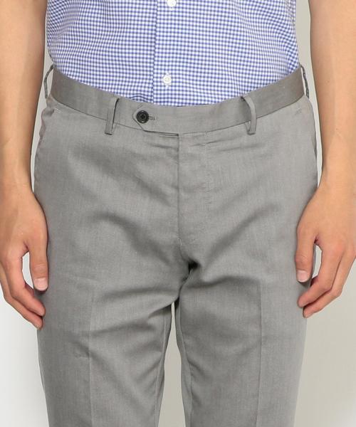 green label relaxing（グリーンレーベルリラクシング）の「COOL MOTION バーズアイ NP パンツ【接触冷感】◆（スラックス・メンズ・ライトグレー/ベージュ・SMALL/MEDIUM/LARGE/X-LARGE/X-SMALL）」の7枚目の写真