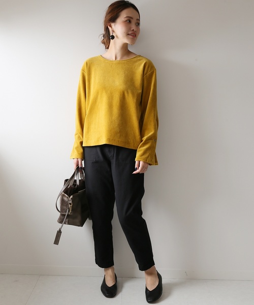 JOURNAL STANDARD relume（ジャーナルスタンダード　レリューム）の「《追加4》バックサテンベイカー テーパードパンツ（その他パンツ・レディース・ブラック/カーキ・40/38/36/34）」の12枚目の写真