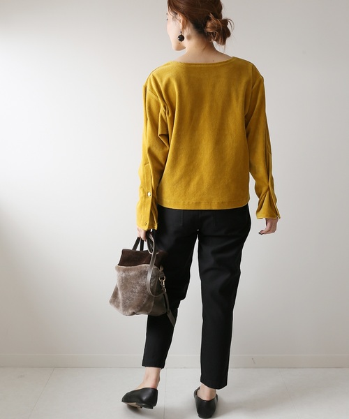JOURNAL STANDARD relume（ジャーナルスタンダード　レリューム）の「《追加4》バックサテンベイカー テーパードパンツ（その他パンツ・レディース・ブラック/カーキ・40/38/36/34）」の13枚目の写真