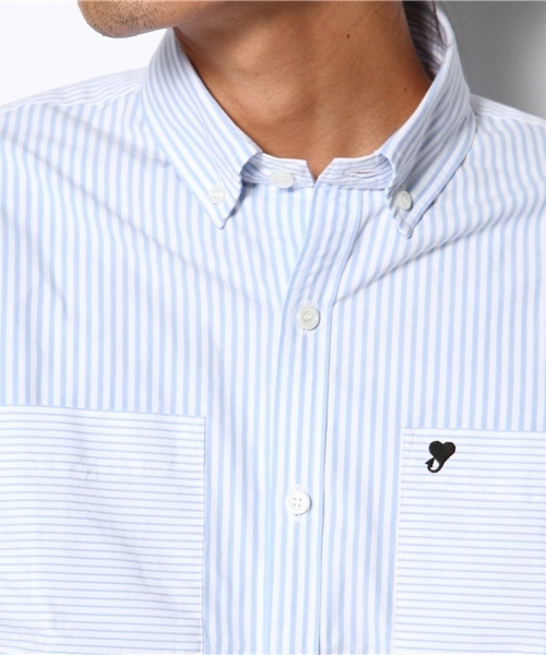 BEAMS(ビームス)の「□INTERFACE / B/H CRAZY STRIPE(シャツ/ブラウス・メンズ・サックスブルー・MEDIUM/LARGE)」の4枚目の写真