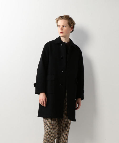 STILL BY HAND（スティルバイハンド）の「＜STILL BY HAND＞ BAL COLLAR COAT/コート（ステンカラーコート・メンズ・ケリー/ブラック・48/46）」の2枚目の写真