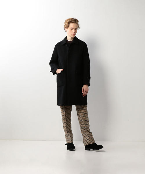 STILL BY HAND（スティルバイハンド）の「＜STILL BY HAND＞ BAL COLLAR COAT/コート（ステンカラーコート・メンズ・ケリー/ブラック・48/46）」の7枚目の写真