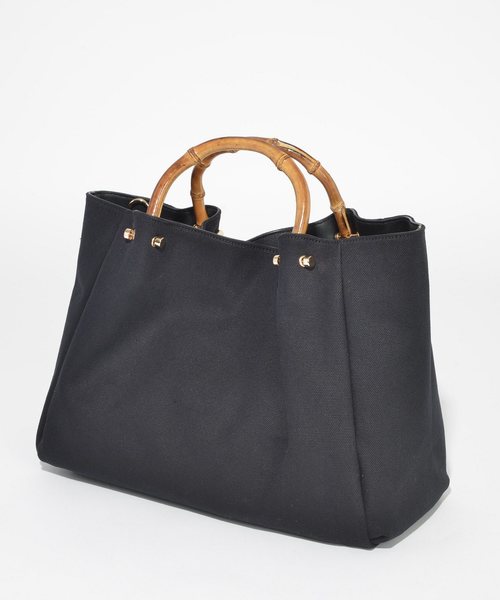 SOLPRESA（ソルプレーサ）の「バンブーハンドルバッグ（トートバッグ・レディース・ナチュラル/ブラック/パイソン・ONE SIZE）」の20枚目の写真