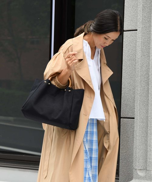 SOLPRESA（ソルプレーサ）の「バンブーハンドルバッグ（トートバッグ・レディース・ナチュラル/ブラック/パイソン・ONE SIZE）」の18枚目の写真