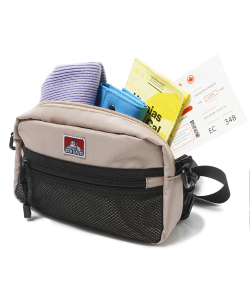 BEN DAVIS(ベンデイビス)の「BEN DAVIS 横型ショルダーバッグ(ショルダーバッグ・メンズ・ブラック/ベージュ/ネイビー・FREE)」の2枚目の写真
