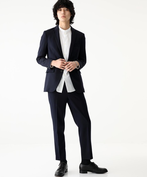 STUDIOUS（ステュディオス）の「【STUDIOUS】トリコチン テーパードスリムスラックス（その他パンツ・メンズ・ネイビー/グレー・1/2/3）」の3枚目の写真