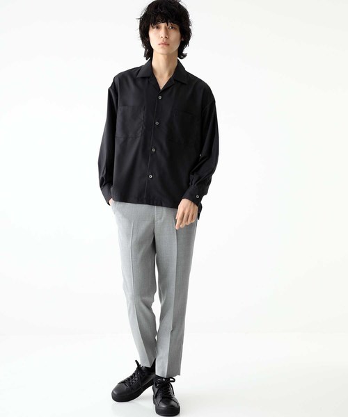 STUDIOUS（ステュディオス）の「【STUDIOUS】トリコチン テーパードスリムスラックス（その他パンツ・メンズ・ネイビー/グレー・1/2/3）」の9枚目の写真