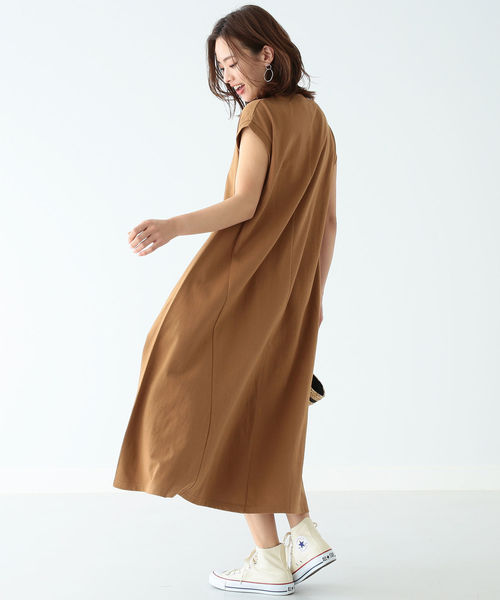 B:MING by BEAMS(ビーミングバイビームス)の「B:MING by BEAMS / 度詰天竺 ワンピース 19SS(ワンピース・レディース・ブラック/グリーン/キャメル・ONE SIZE)」の9枚目の写真