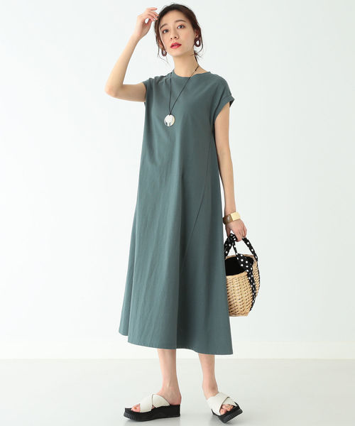 B:MING by BEAMS(ビーミングバイビームス)の「B:MING by BEAMS / 度詰天竺 ワンピース 19SS(ワンピース・レディース・ブラック/グリーン/キャメル・ONE SIZE)」の1枚目の写真