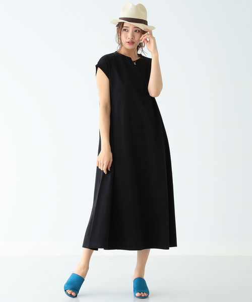 B:MING by BEAMS(ビーミングバイビームス)の「B:MING by BEAMS / 度詰天竺 ワンピース 19SS(ワンピース・レディース・ブラック/グリーン/キャメル・ONE SIZE)」の2枚目の写真
