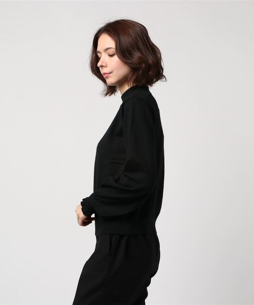 Culture Medium（カルチャーミディアム）の「肩ワッフル編フリルH/N（ニット/セーター・レディース・ブラック/ベージュ・FREE）」の4枚目の写真
