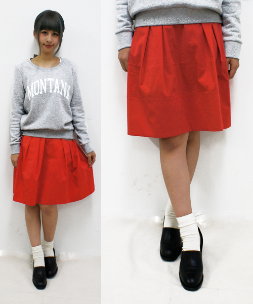 CIAOPANIC（チャオパニック）の「【Ciaopanic】ミドルフレアスカート（スカート・レディース・ベージュ/カーキ/ブルー/レッド・SMALL/MEDIUM）」の2枚目の写真