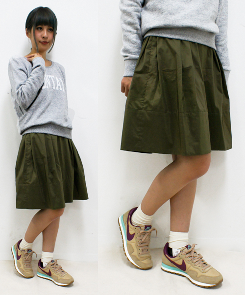 CIAOPANIC（チャオパニック）の「【Ciaopanic】ミドルフレアスカート（スカート・レディース・ベージュ/カーキ/ブルー/レッド・SMALL/MEDIUM）」の3枚目の写真