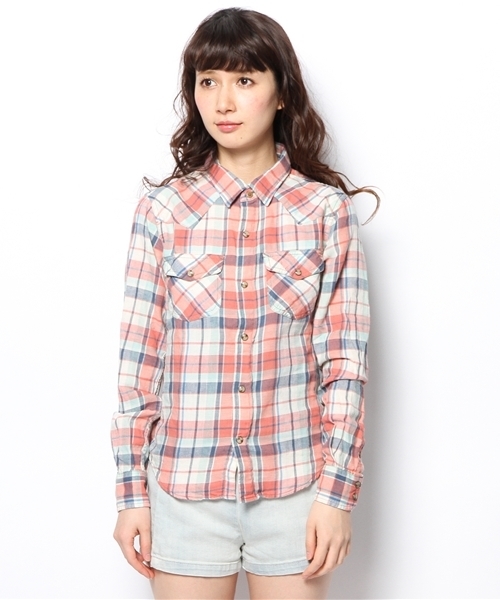 Another Edition（アナザーエディション）の「AE C/L CHK WESTERN SHT ◆（シャツ/ブラウス・レディース・レッド/ケリー/ネイビー・フリー）」の7枚目の写真