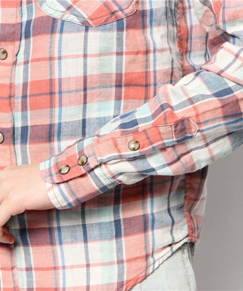 Another Edition（アナザーエディション）の「AE C/L CHK WESTERN SHT ◆（シャツ/ブラウス・レディース・レッド/ケリー/ネイビー・フリー）」の11枚目の写真