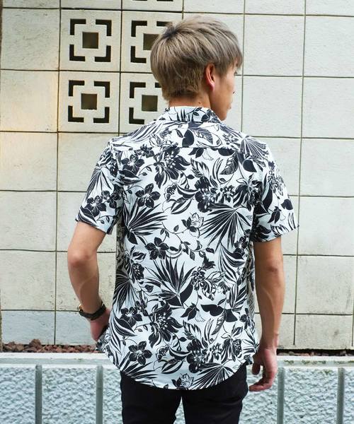 GOSTAR DE FUGA（ゴスタール ジフーガ）の「モノクロボタニカル半袖シャツ（シャツ/ブラウス・メンズ・ホワイト/ブラック・M/L/XL）」の10枚目の写真