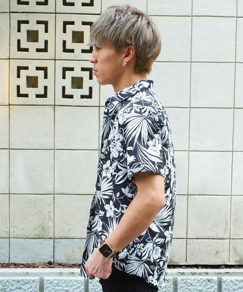 GOSTAR DE FUGA（ゴスタール ジフーガ）の「モノクロボタニカル半袖シャツ（シャツ/ブラウス・メンズ・ホワイト/ブラック・M/L/XL）」の8枚目の写真