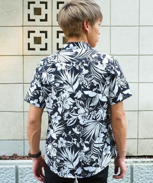 GOSTAR DE FUGA（ゴスタール ジフーガ）の「モノクロボタニカル半袖シャツ（シャツ/ブラウス・メンズ・ホワイト/ブラック・M/L/XL）」の7枚目の写真