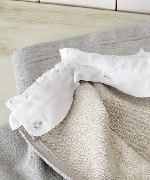 Khaju(カージュ)の「Khaju:レースカラーワンピース□(ワンピース・レディース・ライトグレー/ネイビー・ONE SIZE)」の7枚目の写真