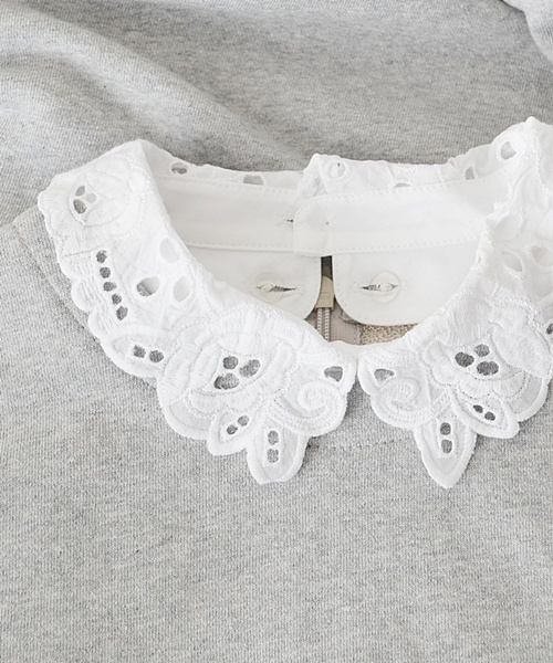 Khaju(カージュ)の「Khaju:レースカラーワンピース□(ワンピース・レディース・ライトグレー/ネイビー・ONE SIZE)」の8枚目の写真