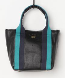 バイカラーテープハンドルレザートート