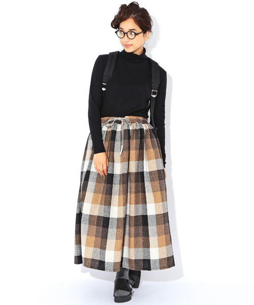 オアスロウorslowチェックギャザースカート　BEAMSBOY BEAMS BOY（ビームスボーイ）の「orslow / チェック ギャザースカート