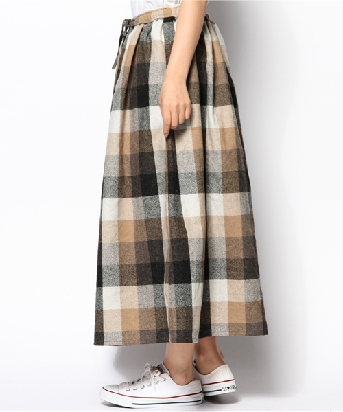 オアスロウorslowチェックギャザースカート　BEAMSBOY BEAMS BOY（ビームスボーイ）の「orslow / チェック ギャザースカート
