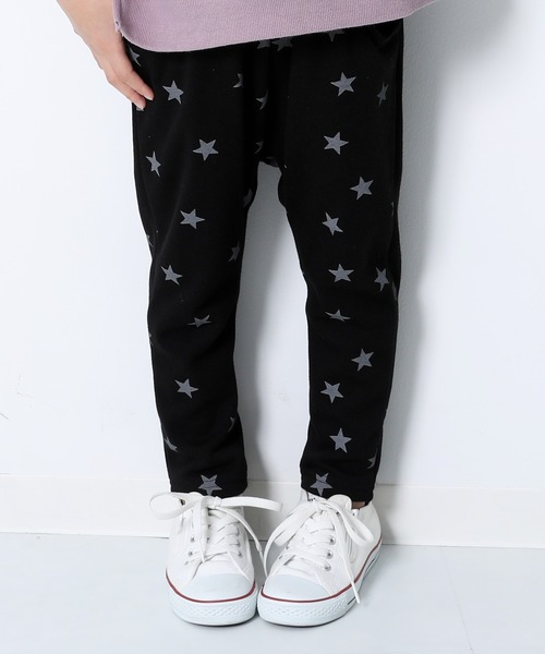 devirock（デビロック）の「プリント裏シャギーサルエルパンツ（その他パンツ・キッズ・ブラウン系その他2/ブラック系その他2/ブラウン系その他/杢グレー/ブラック系その他/カモフラージュ/ネイビー/ベージュ・160cm/110cm/100cm/120cm/130cm/140cm/150cm/80ｃｍ/95cm/90cm）」の3枚目の写真