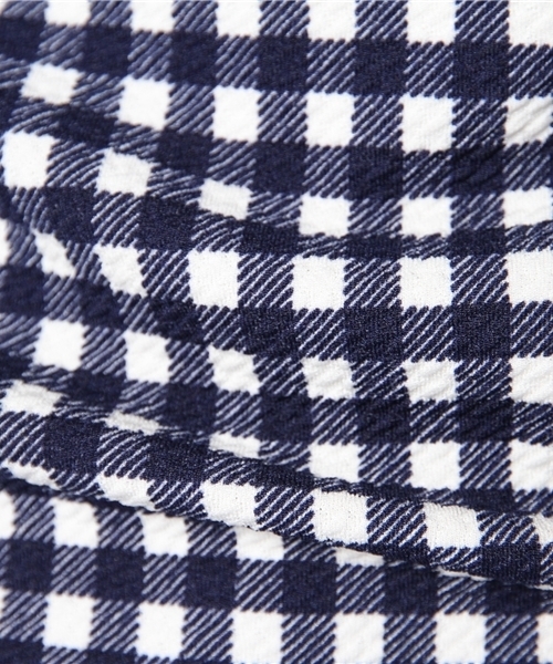 Ray BEAMS（レイビームス）の「Ray BEAMS / ギンガムチェック ハイネックT（Tシャツ/カットソー・レディース・ブラック/ネイビー・ONE SIZE）」の3枚目の写真