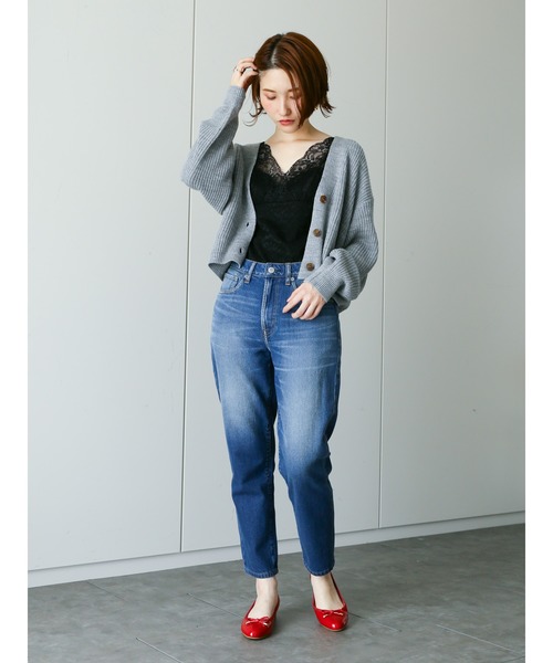 earth music&ecology(アースミュージックアンドエコロジー)の「COTTON USAデニムパンツ(テーパード)*(デニムパンツ・レディース・サックスブルー/その他5・SMALL/MEDIUM/LARGE)」の15枚目の写真