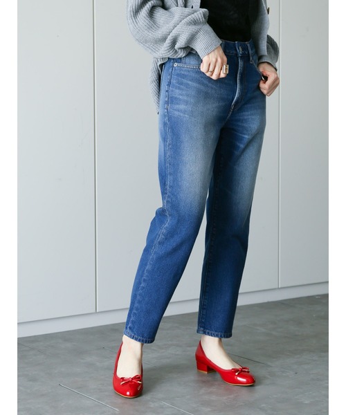 earth music&ecology(アースミュージックアンドエコロジー)の「COTTON USAデニムパンツ(テーパード)*(デニムパンツ・レディース・サックスブルー/その他5・SMALL/MEDIUM/LARGE)」の13枚目の写真