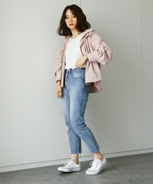 earth music&ecology(アースミュージックアンドエコロジー)の「COTTON USAデニムパンツ(テーパード)*(デニムパンツ・レディース・サックスブルー/その他5・SMALL/MEDIUM/LARGE)」の10枚目の写真