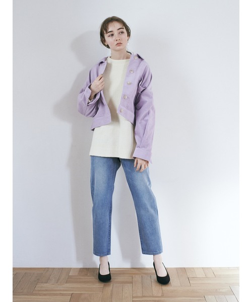 earth music&ecology(アースミュージックアンドエコロジー)の「COTTON USAデニムパンツ(テーパード)*(デニムパンツ・レディース・サックスブルー/その他5・SMALL/MEDIUM/LARGE)」の17枚目の写真