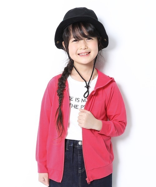 devirock（デビロック）の「UVカットジップパーカー（パーカー・キッズ・スモークピンク/ライトベージュ/ネイビー/イエロー系その他/ピンク系その他/バイオレット/アイボリー/ライトパープル/ライトブラウン/ブルー系その他/ブラック/ブルー系その他2/ラベンダー・150cm/110cm/130cm/100cm/120cm/160cm/90cm/80ｃｍ/140cm）」の12枚目の写真