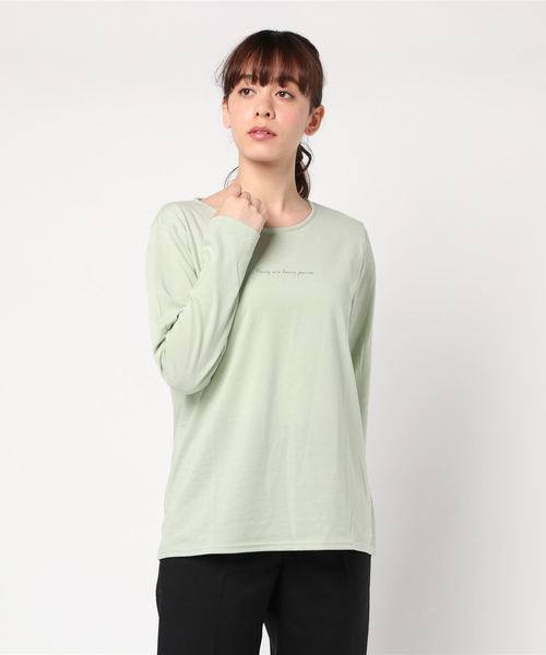 LB/S (エルビーエス)の「ロゴプリントロンTシャツ(Tシャツ/カットソー・レディース・グレー/ブラック/ライトグリーン/オフホワイト/ライトブラウン・FREE)」の5枚目の写真
