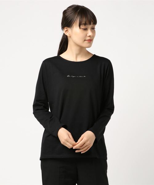 LB/S (エルビーエス)の「ロゴプリントロンTシャツ(Tシャツ/カットソー・レディース・グレー/ブラック/ライトグリーン/オフホワイト/ライトブラウン・FREE)」の3枚目の写真