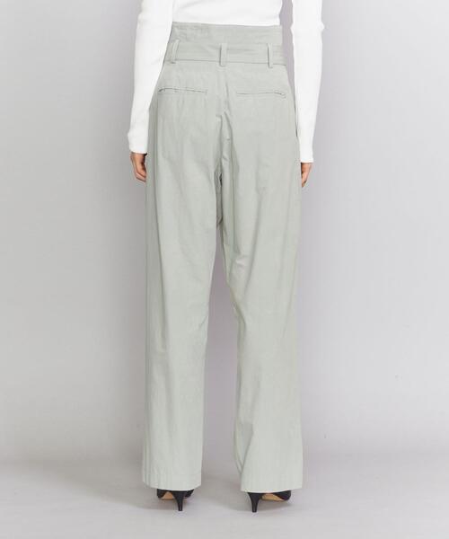 BEAUTY&YOUTH UNITED ARROWS（ビューティーアンドユースユナイテッドアローズ）の「BY コットンタイプライタータックハイウエストベルトワイドパンツо（その他パンツ・レディース・ネイビー/ライム・MEDIUM/SMALL）」の18枚目の写真