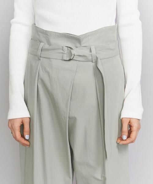 BEAUTY&YOUTH UNITED ARROWS（ビューティーアンドユースユナイテッドアローズ）の「BY コットンタイプライタータックハイウエストベルトワイドパンツо（その他パンツ・レディース・ネイビー/ライム・MEDIUM/SMALL）」の17枚目の写真