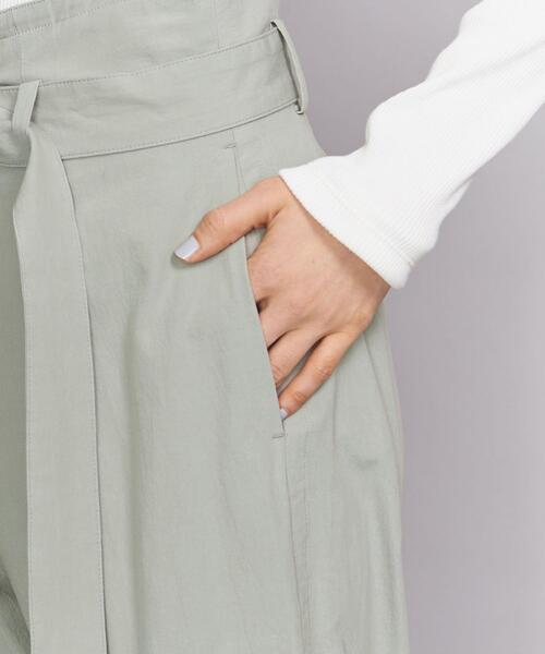 BEAUTY&YOUTH UNITED ARROWS（ビューティーアンドユースユナイテッドアローズ）の「BY コットンタイプライタータックハイウエストベルトワイドパンツо（その他パンツ・レディース・ネイビー/ライム・MEDIUM/SMALL）」の16枚目の写真