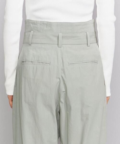 BEAUTY&YOUTH UNITED ARROWS（ビューティーアンドユースユナイテッドアローズ）の「BY コットンタイプライタータックハイウエストベルトワイドパンツо（その他パンツ・レディース・ネイビー/ライム・MEDIUM/SMALL）」の15枚目の写真