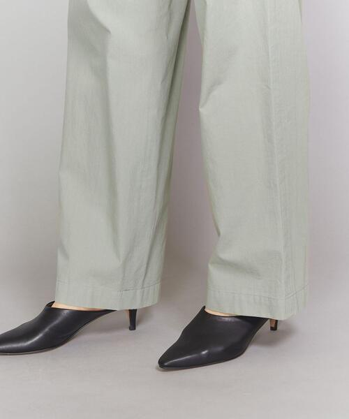 BEAUTY&YOUTH UNITED ARROWS（ビューティーアンドユースユナイテッドアローズ）の「BY コットンタイプライタータックハイウエストベルトワイドパンツо（その他パンツ・レディース・ネイビー/ライム・MEDIUM/SMALL）」の14枚目の写真