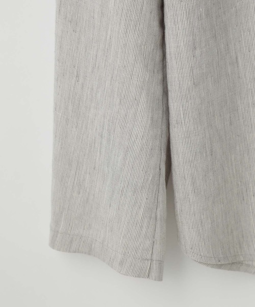ADAM ET ROPE'（アダムエロペ）の「【CARREMAN/キャリーマン】リネンバンドカラーシャツ/ビッグシルエット（シャツ/ブラウス・メンズ・ライトグレー/ベージュ系その他・S/M/L）」の6枚目の写真