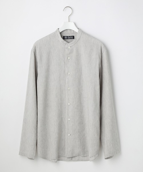 ADAM ET ROPE'（アダムエロペ）の「【CARREMAN/キャリーマン】リネンバンドカラーシャツ/ビッグシルエット（シャツ/ブラウス・メンズ・ライトグレー/ベージュ系その他・S/M/L）」の16枚目の写真