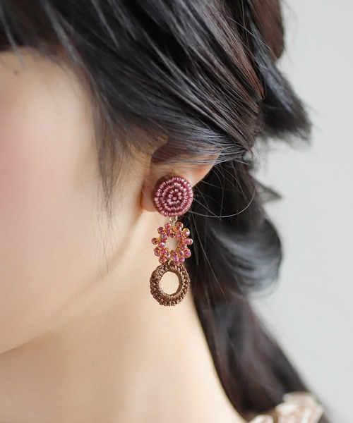 ビーズパッチワークピアス ピアス 両耳用 Anemone アネモネ のファッション通販 Zozotown