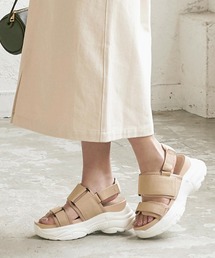 厚底2ベルトスポーツサンダル