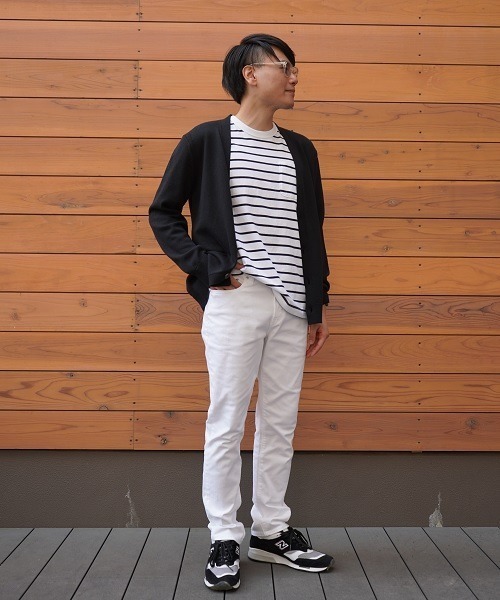 BANANA REPUBLIC FACTORY STORE（バナナリパブリック ファクトリーストア）の「BANANA REPUBLIC FACTORY STORE　　日本限定 ボクシーストライプTシャツ（Tシャツ/カットソー・メンズ・ネイビー/ホワイト・L/XL/M/S）」の7枚目の写真