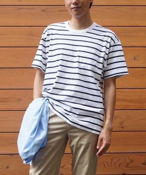 PATOU パトゥ ボクシー ストライプ Tシャツ JE1099990911B-01_ALUA_grande.