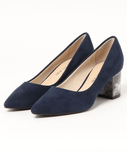 NEUE THE MARKET(ノイエザマーケット)の「ポインテッドトゥチャンキーヒールパンプス/91600(パンプス・レディース・ボルドー/ブラック/ネイビー・22.5cm/24.5cm/24cm/23cm/23.5cm)」の3枚目の写真