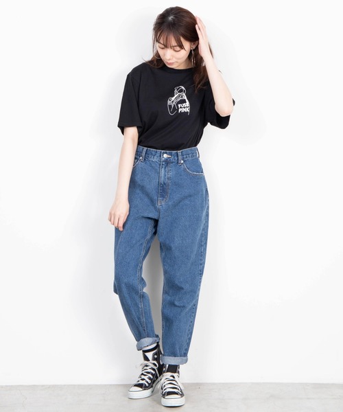 WEGO(ウィゴー)の「WEGO/バックガールプリントTシャツ(Tシャツ/カットソー・レディース・ホワイト/ブラック・SMALL/MEDIUM/LARGE)」の16枚目の写真